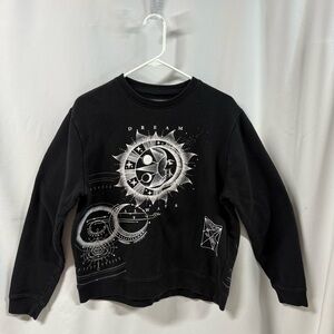 Blind Rooster Black Astrology Sweatshirt with Long Sleeves